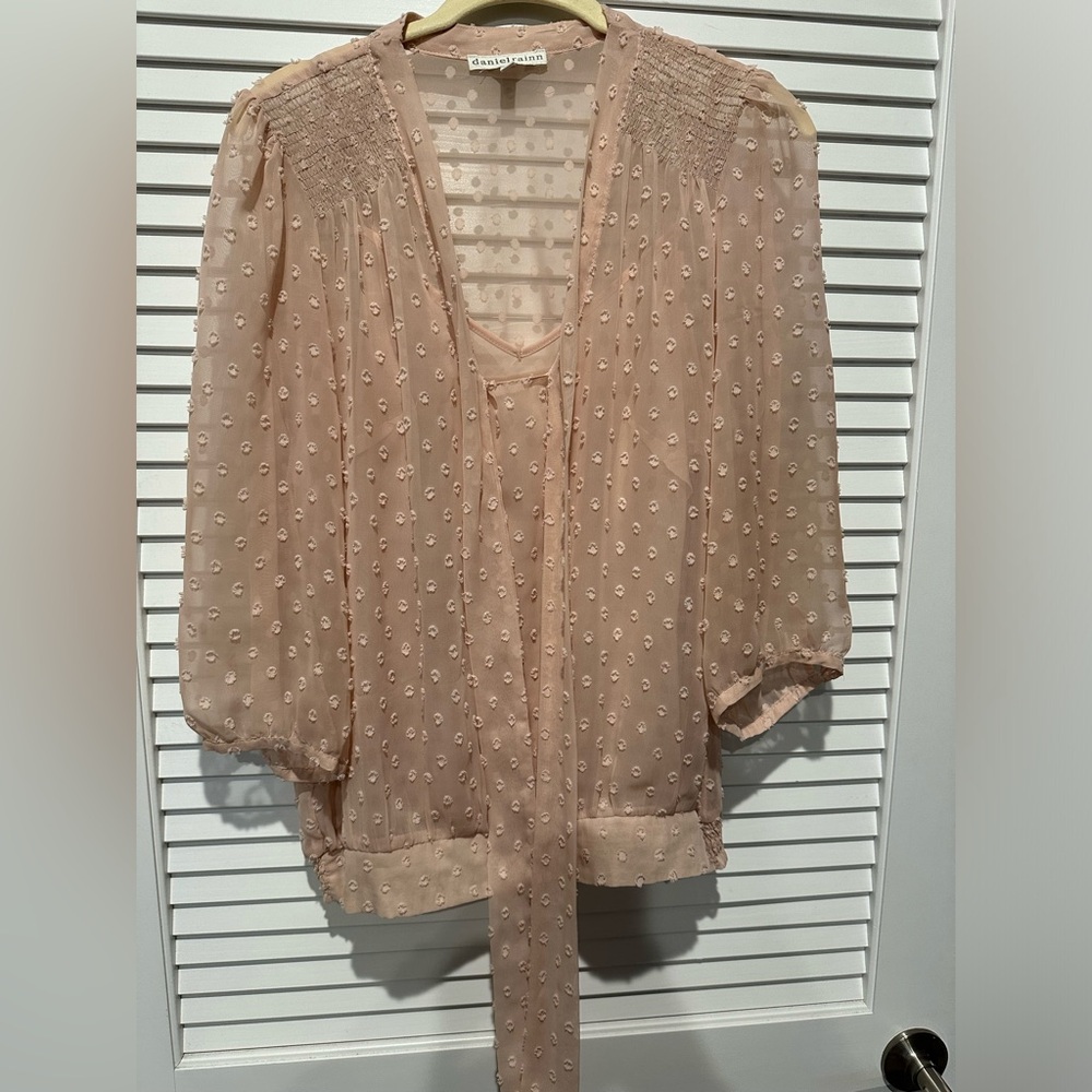 Sheer blouse with sheer camisole